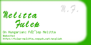 melitta fulep business card